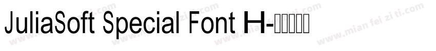 JuliaSoft Special Font H字体转换